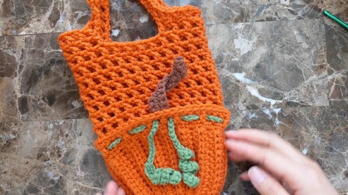 Crochet Foldable Pumpkin Bag & Ornament Pattern