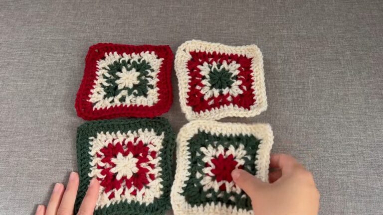 Crochet Granny Square Pattern With Vibrant Colors
