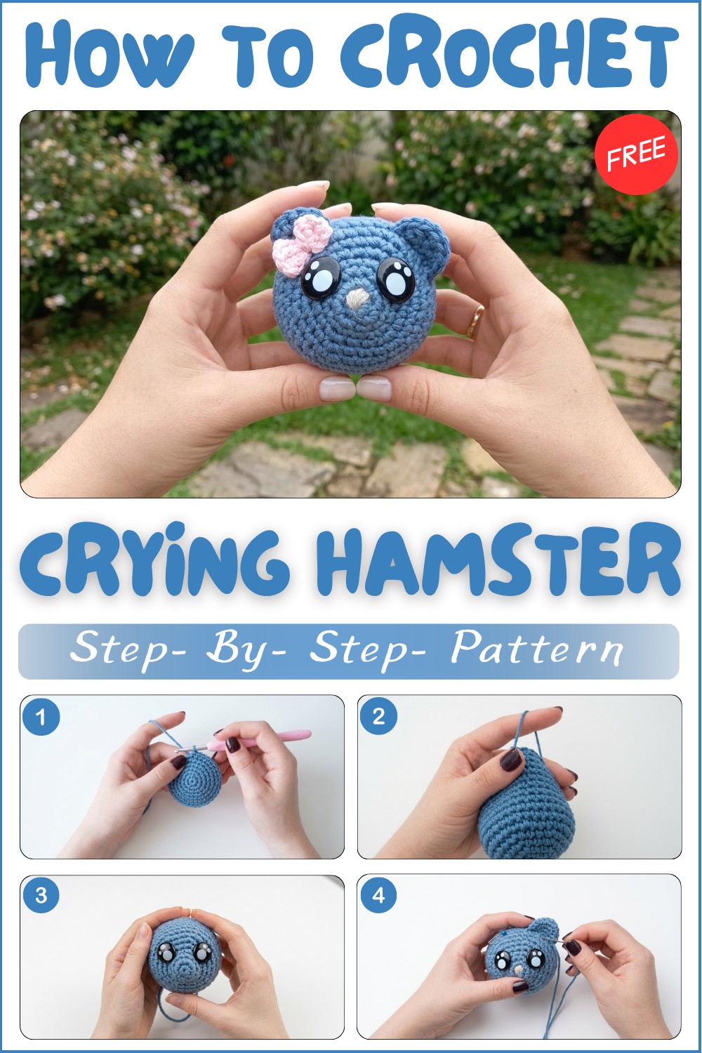 Crochet Crying Hamster Meme Amigurumi Pattern 1