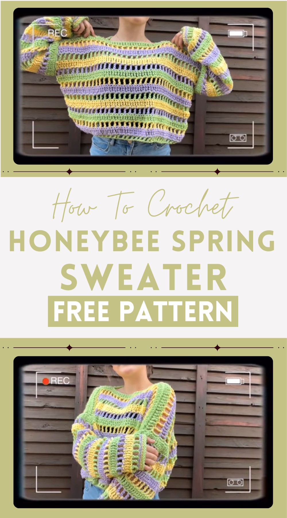 Crochet HoneyBee Spring Sweater