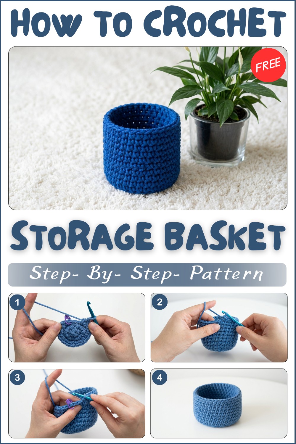 Crochet Mini Storage Basket Of All Sizes Pattern 1