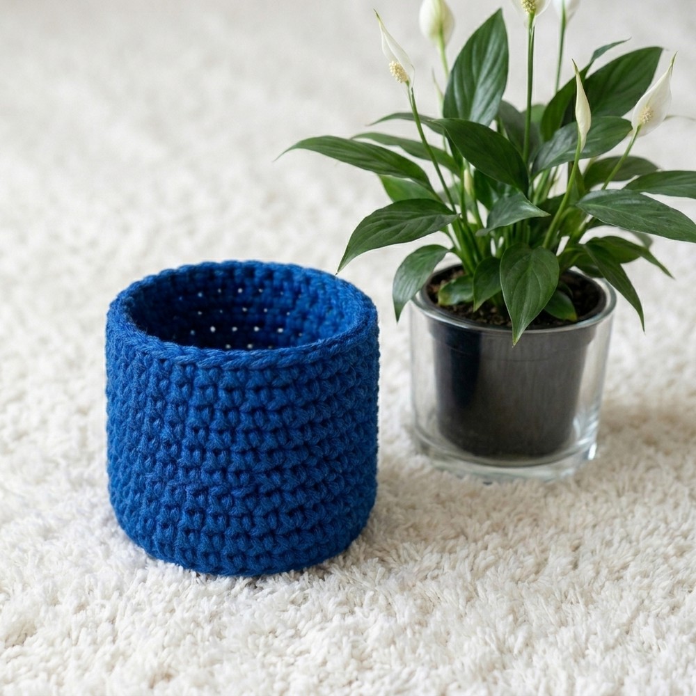 Crochet Mini Storage Basket Of All Sizes Pattern 8