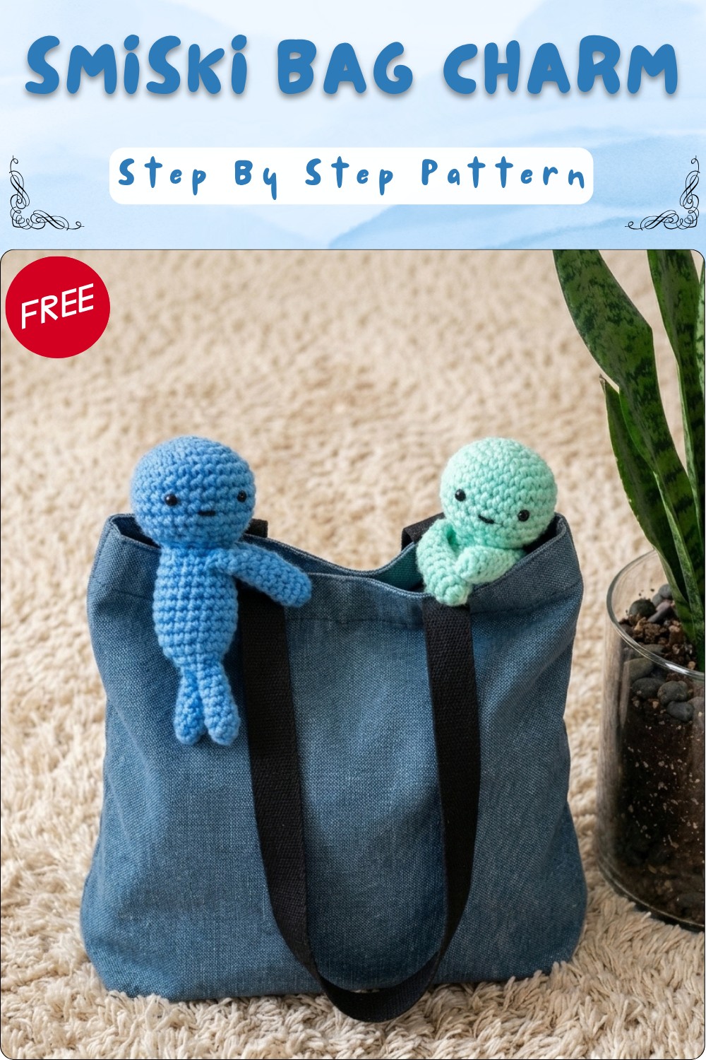Crochet Smiski Bag Charm Pattern For Handmade Gift Idea 9