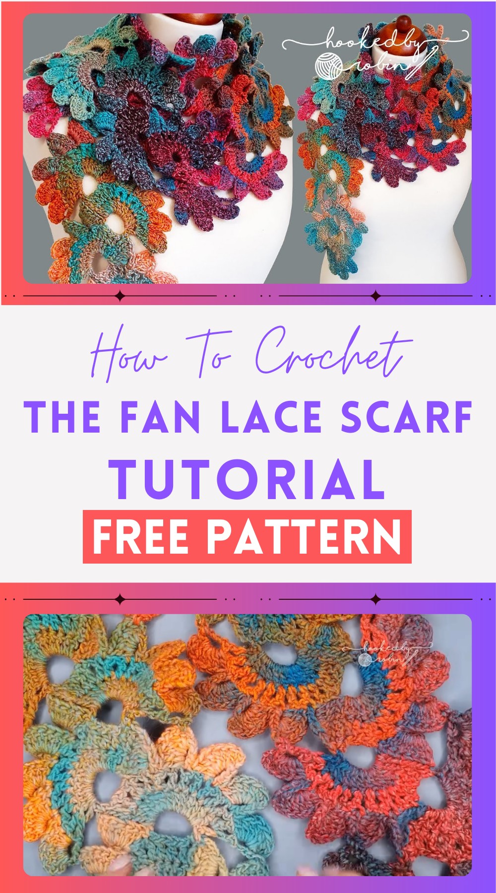 Crochet the Fan Lace Scarf