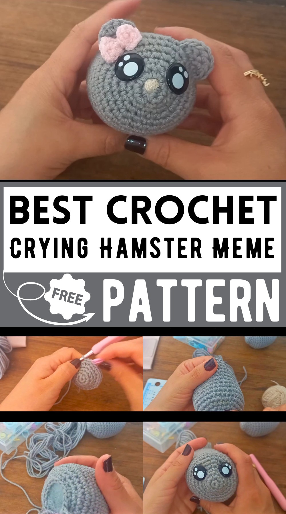 Crying Hamster Meme Amigurumi