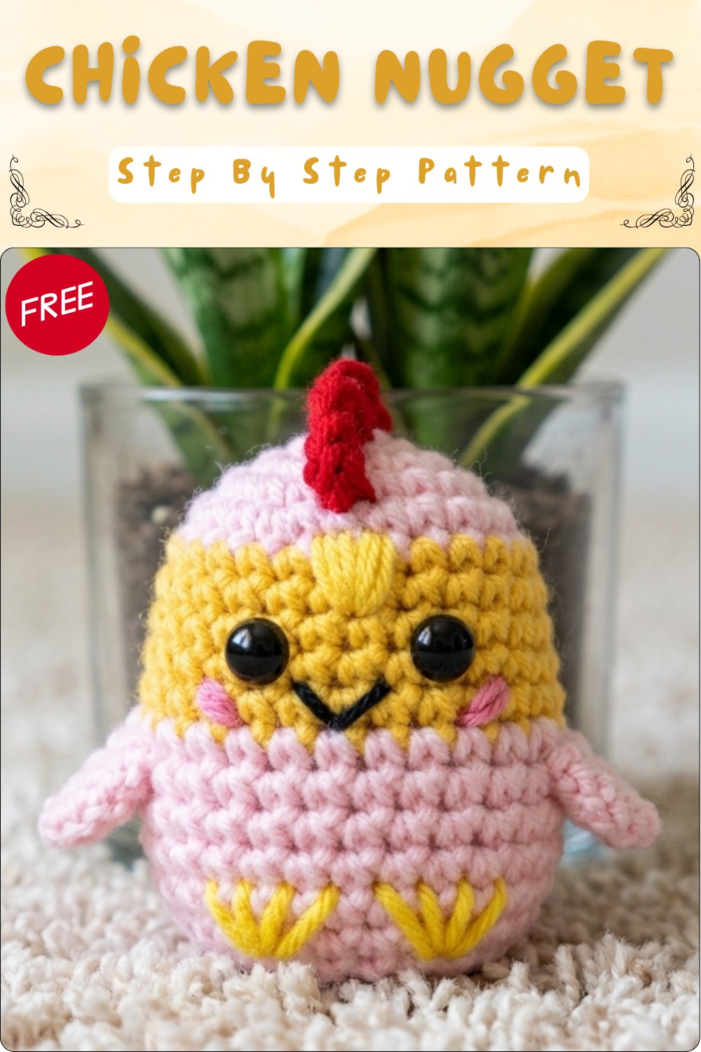 Cutest Crochet Chicken Nugget Amigurumi Pattern 8