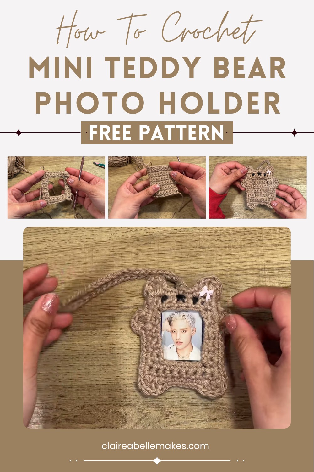 How To Crochet A Mini Teddy Bear Photo Holder
