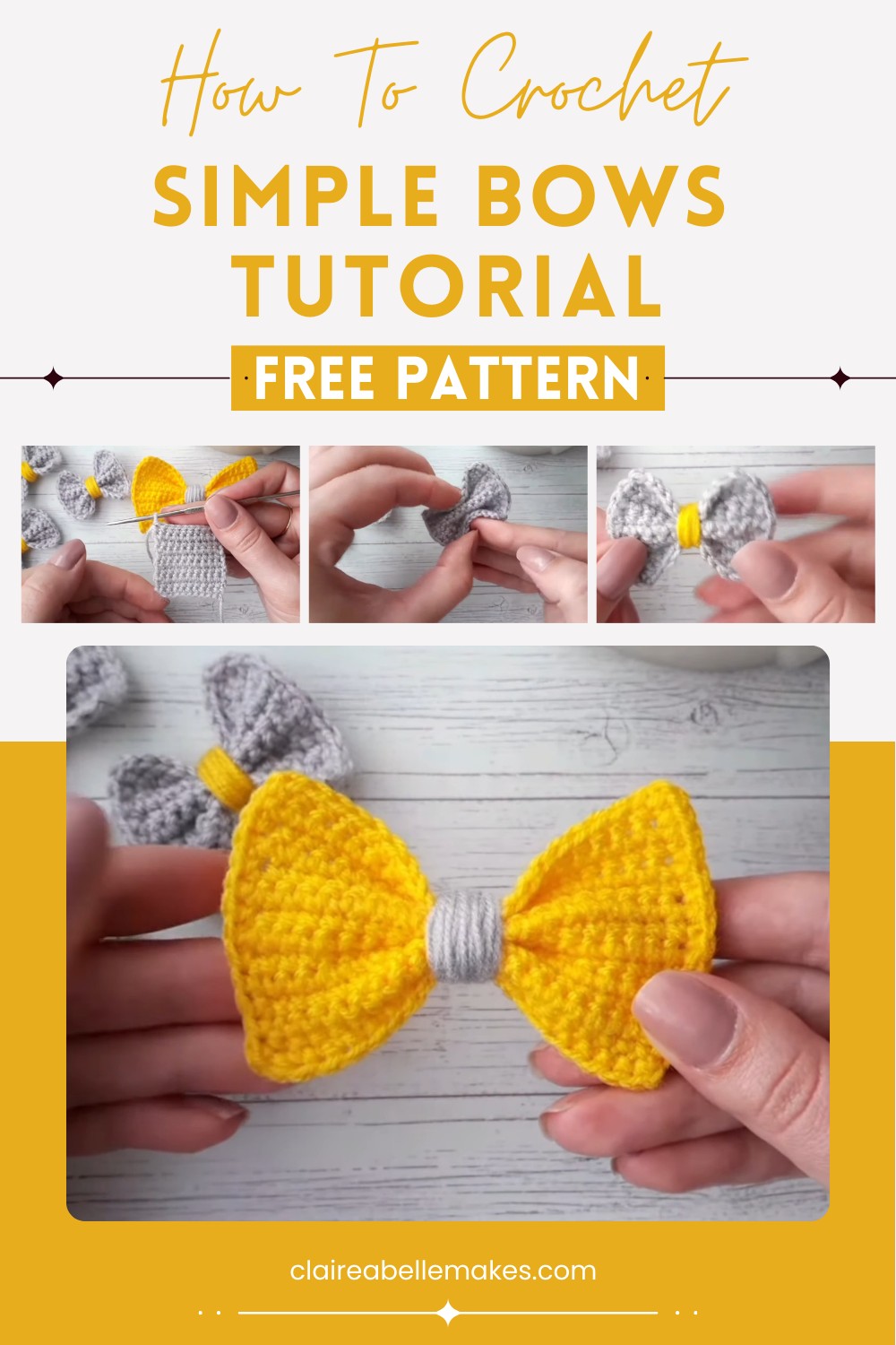 Super Simple Crochet Bows