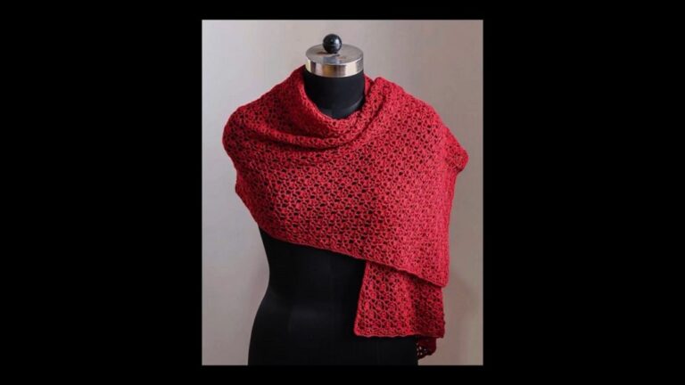 Crochet Ruby Wrap Pattern Perfect For Breezy Days