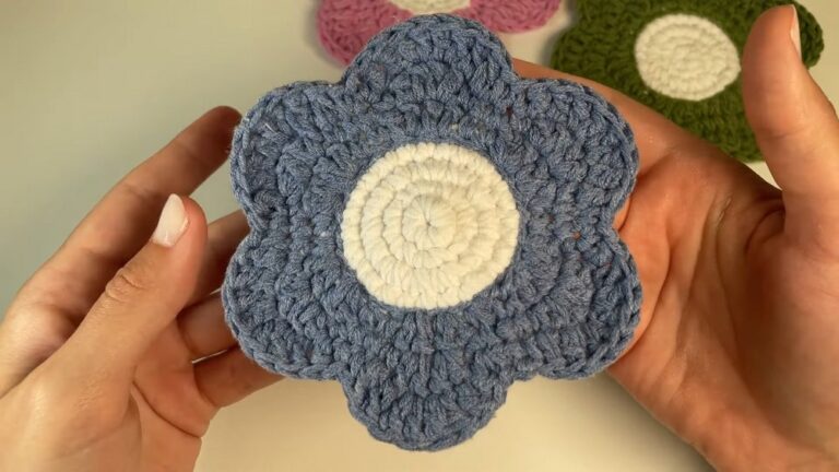 Crochet Flower Coaster Pattern To Keep Surfaces Safe