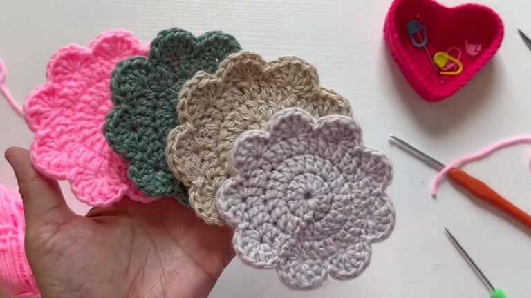 Crochet Flower Coaster Pattern For Handmade Decor
