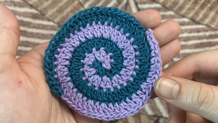 Minimalist Crochet Spiral Coaster for Simple Table Charm