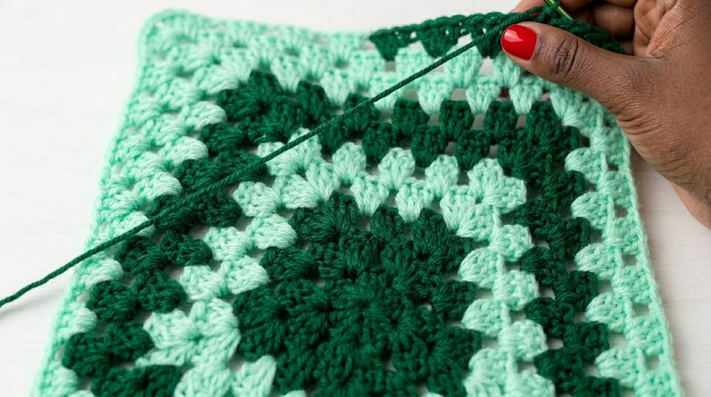 Crochet Granny Square Short Pattern For Colorful Fashion 6