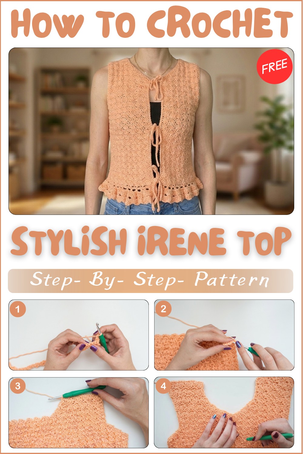 Crochet Irene Top Pattern For Casual Chic Looks 1