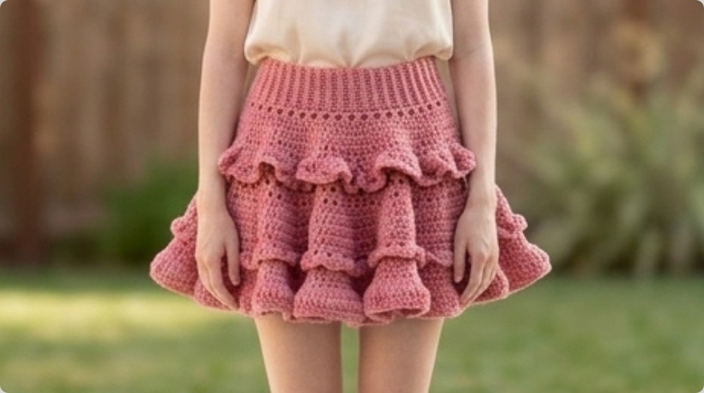 Crochet Tiered Ruffle Skirt Pattern To Enhance Your Style 2