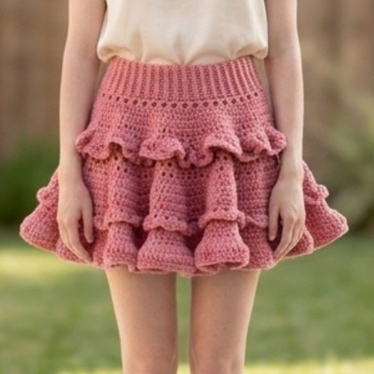 Crochet Tiered Ruffle Skirt Pattern To Enhance Your Style 8