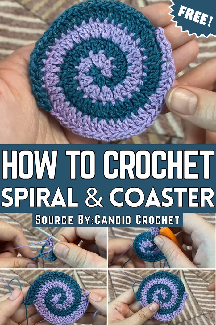 Minimalist Crochet Spiral Coaster