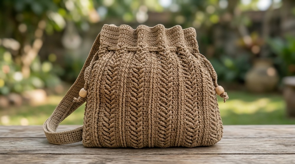 Breezy Crochet Summer Drawstring Bag Pattern for Sunny Days 2