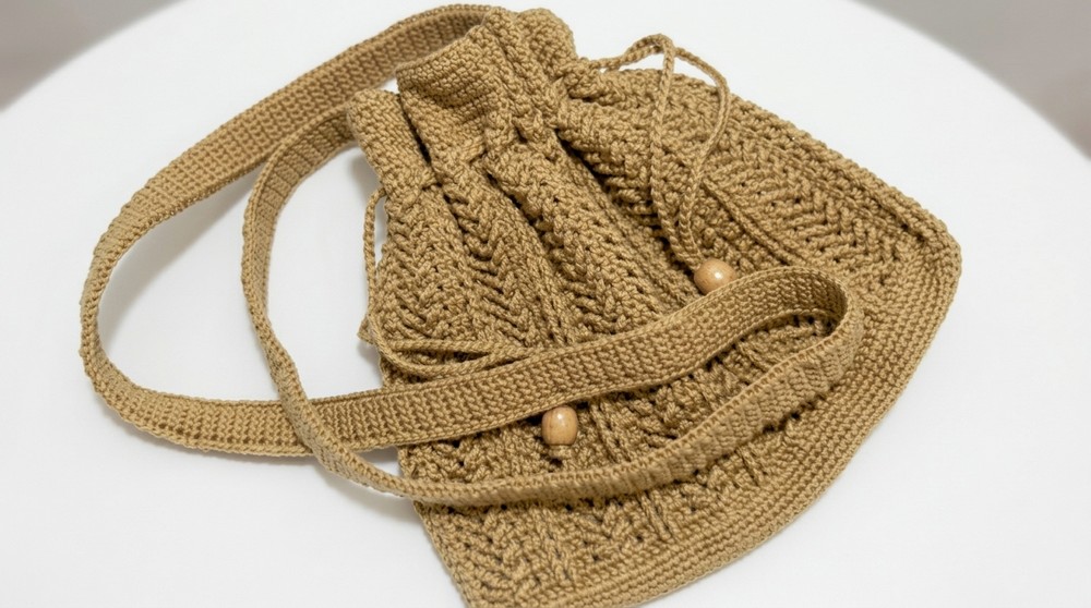 Breezy Crochet Summer Drawstring Bag Pattern for Sunny Days 7