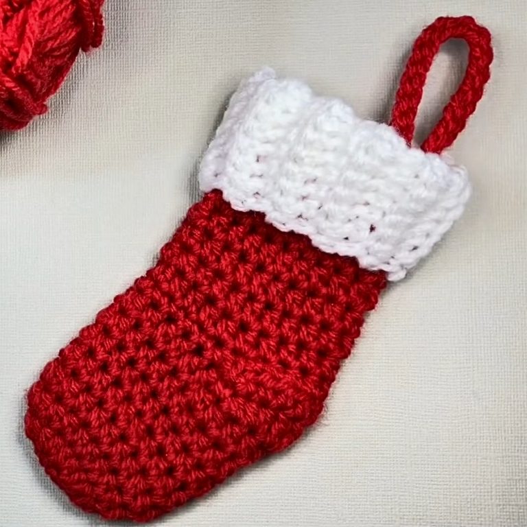 Lovely Crochet Little Stocking Perfect for Seasonal Homes
