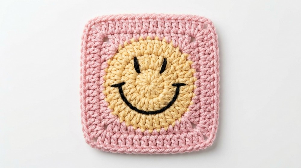 Colorful Crochet Smiley Face Tote Bag for Fresh Trends 8