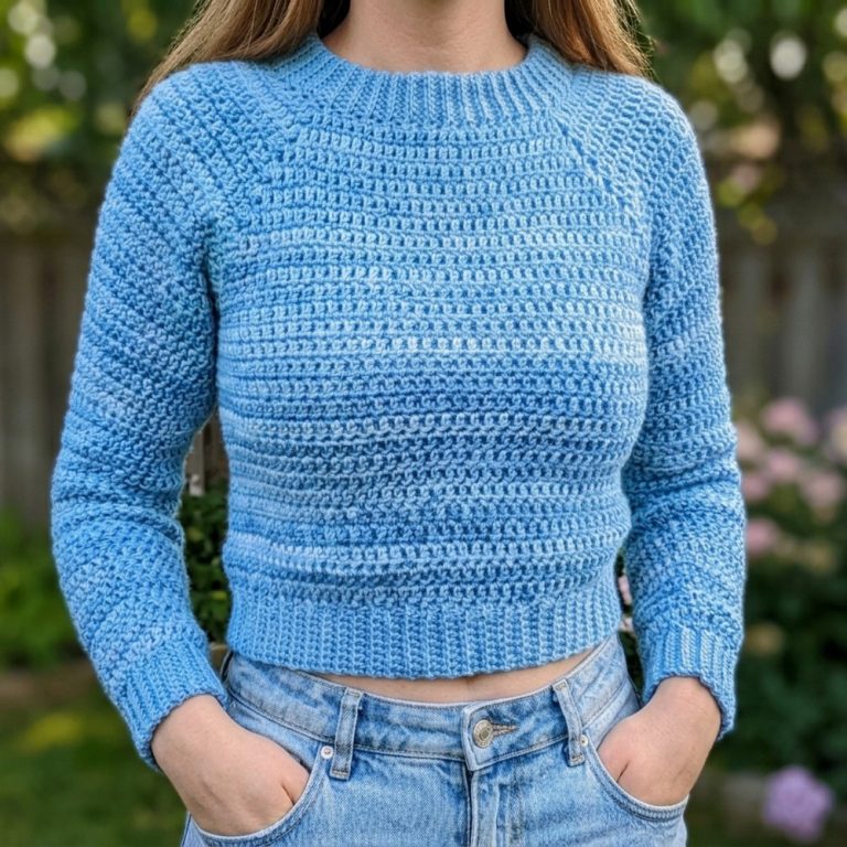 Cozy Crochet Raglan Sweater for Winter Fashion 10
