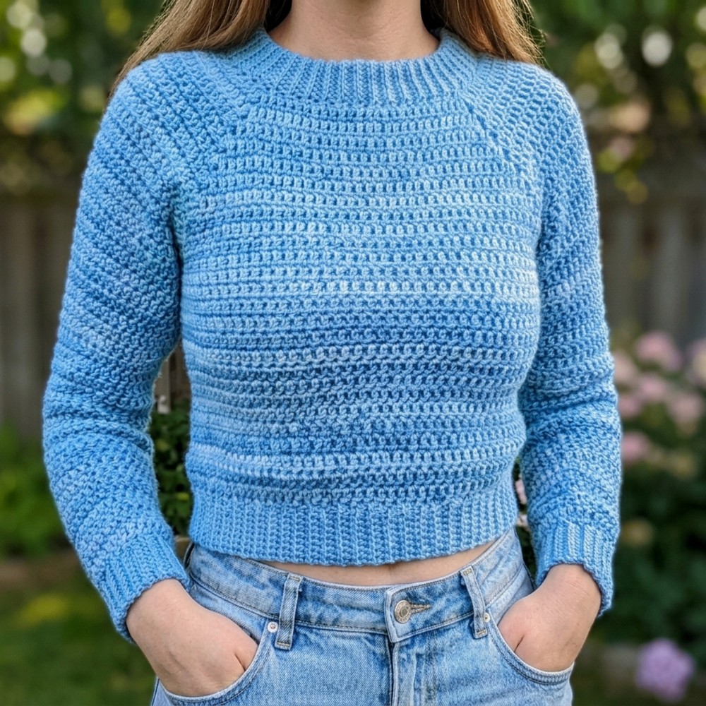 Cozy Crochet Raglan Sweater for Winter Fashion 10