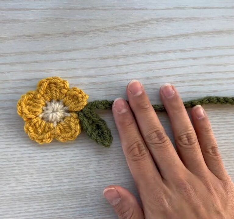 Elegant Crochet Flower Bookmark in Cozy Reading Corners