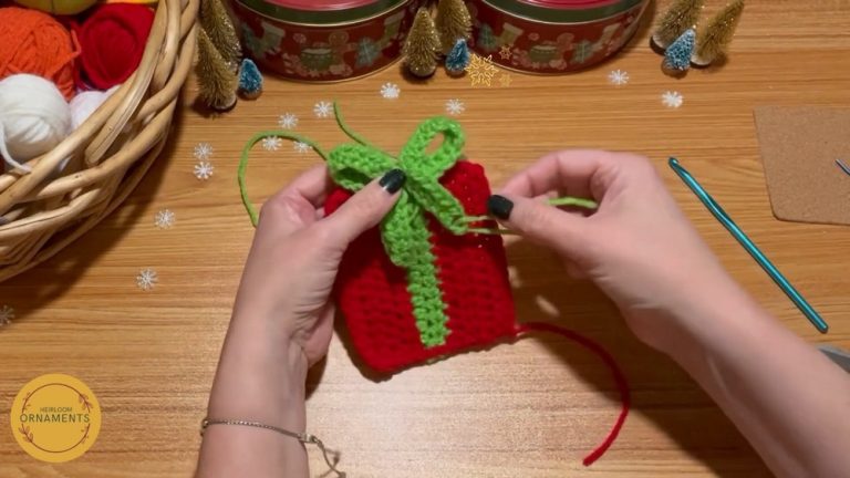 Handmade Crochet Gift Box Coasters for Holiday Charm