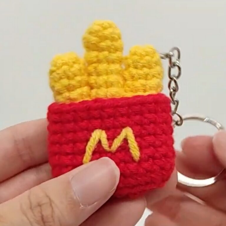 Retro Crochet McDonald’s Fries for Foodie Vibes