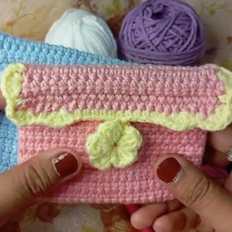 Classy Crochet Pouch Wallet for Daily Comfort                         h complete