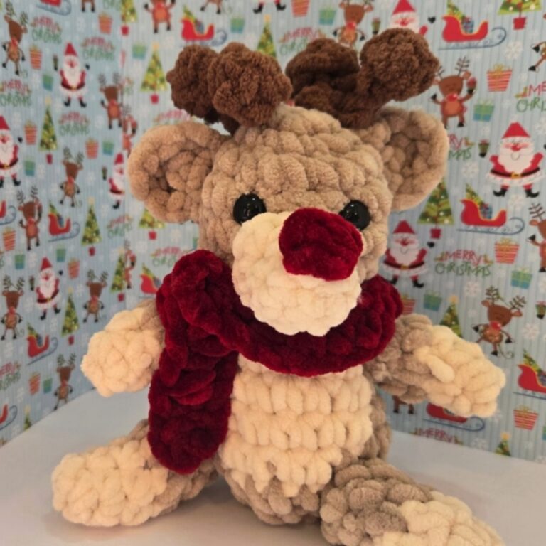 Wholesome Crochet Reindeer with Bright Spirit