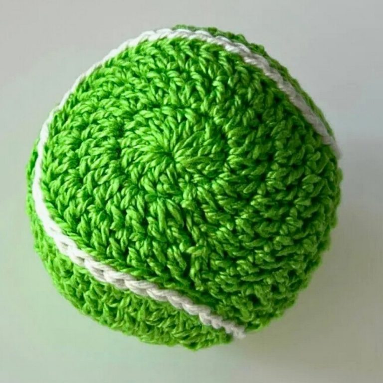 Bright Crochet Tennis Ball Toy for Pet for Games With Charm