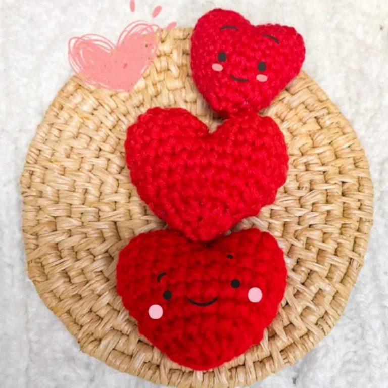 Precious Crochet Mini Heart for Jewelry Projects