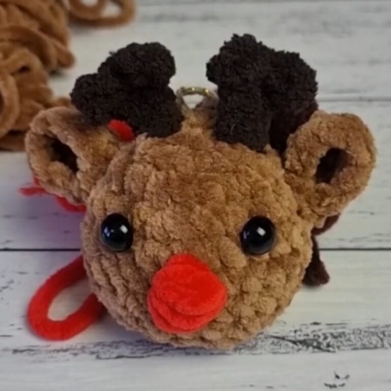 Cozy Crochet Reindeer Ornament for Seasonal Accents