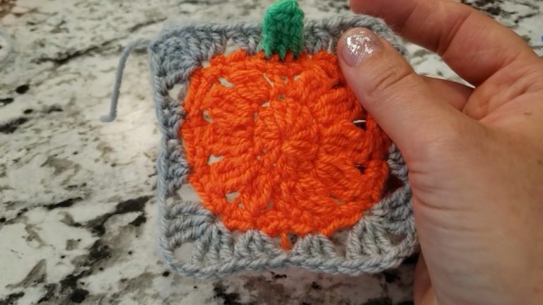 Enchanting Crochet Pumpkin Granny Square Ideal for Fall Homes