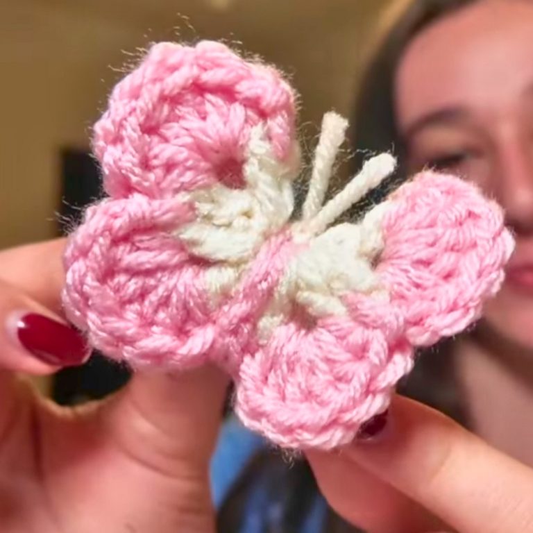 Free Crochet Tiny Butterfly Pattern to Embellish Clothing