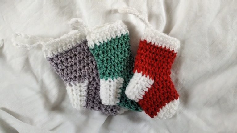 Adorable Crochet Stocking Ornament for Holiday Cheer