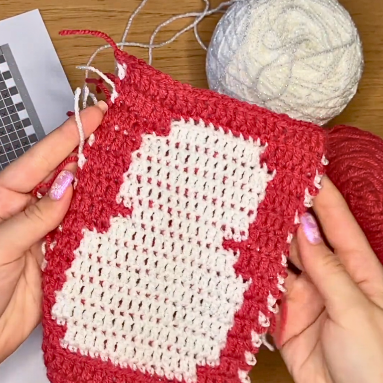 Radiant Crochet Mosaic Christmas Tree for Seasonal Corners