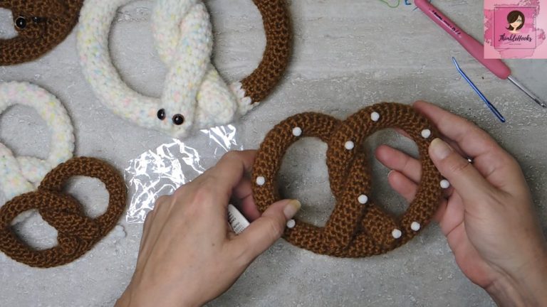 Adorable Crochet Pretzel Plushie for Playful Decor