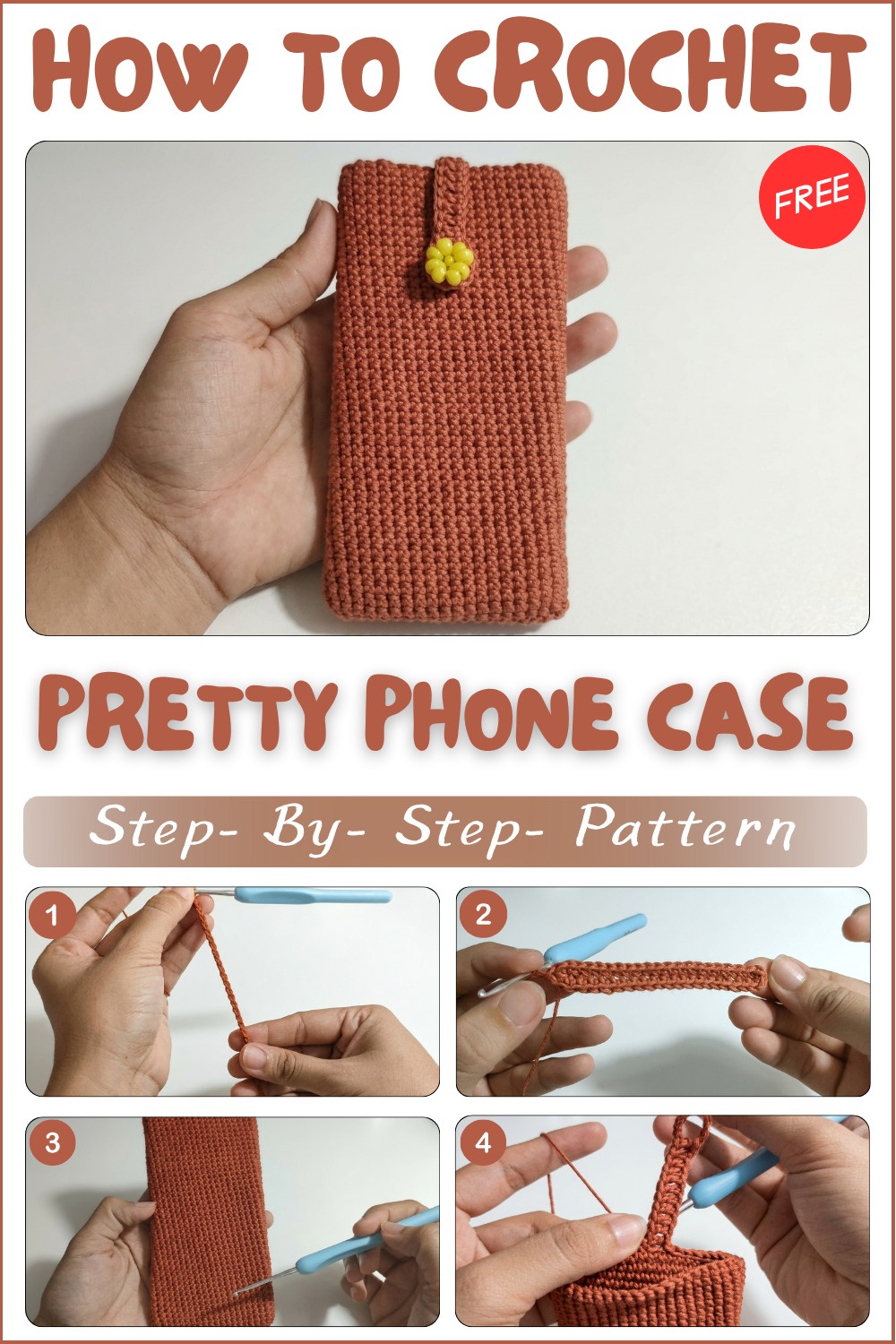 Pretty Crochet Phone Case for Everyday Convenience 1