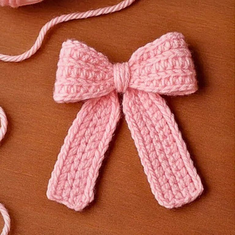 Sunny Crochet Bow Ideal for Cheerful Touches