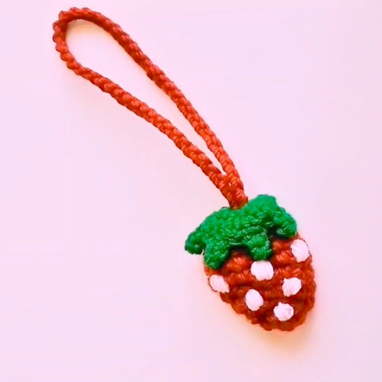 Free Crochet Strawberry Perfect for Cheerful Spaces
