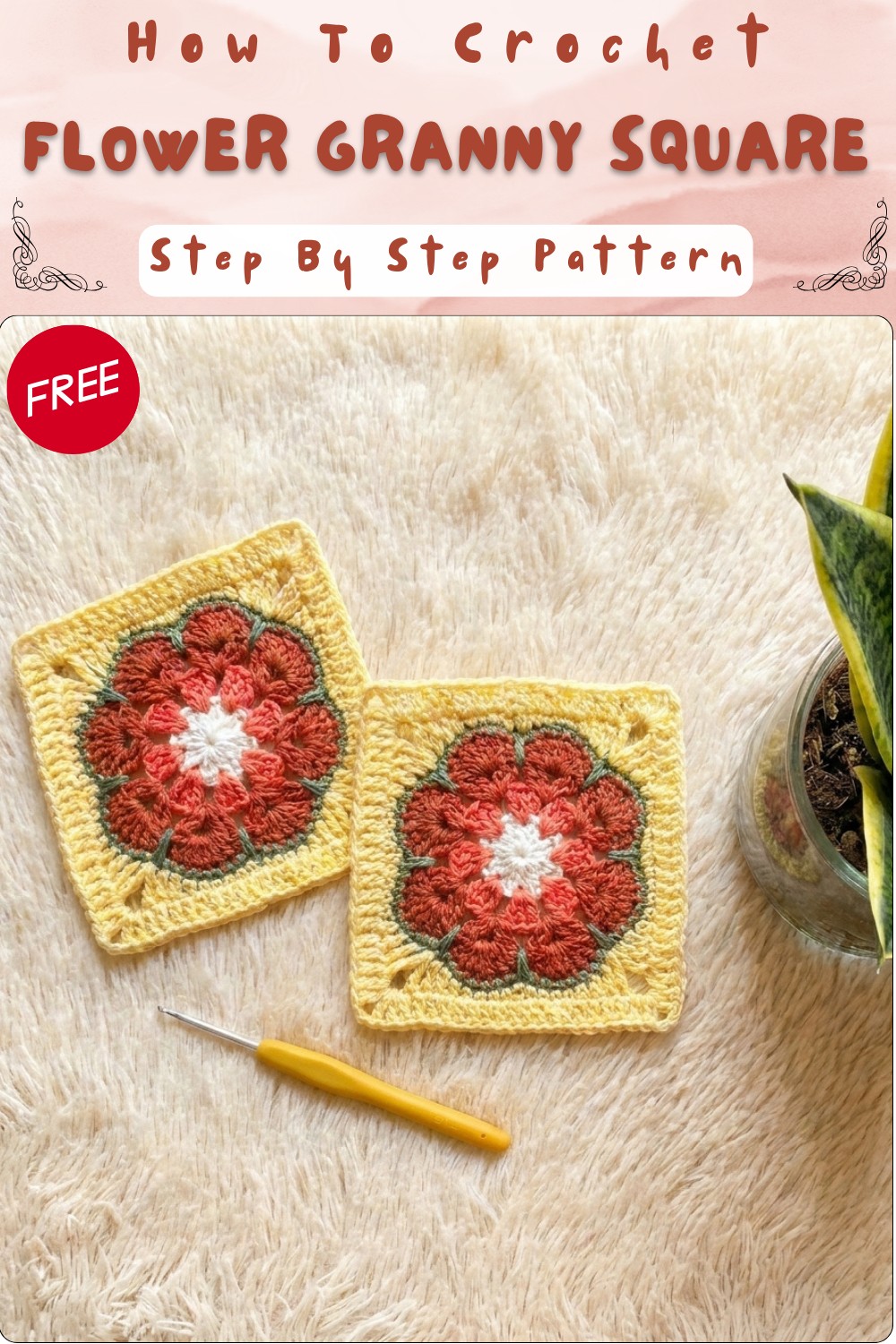 Vibrant Crochet Flower Granny Square Pattern For Home 7