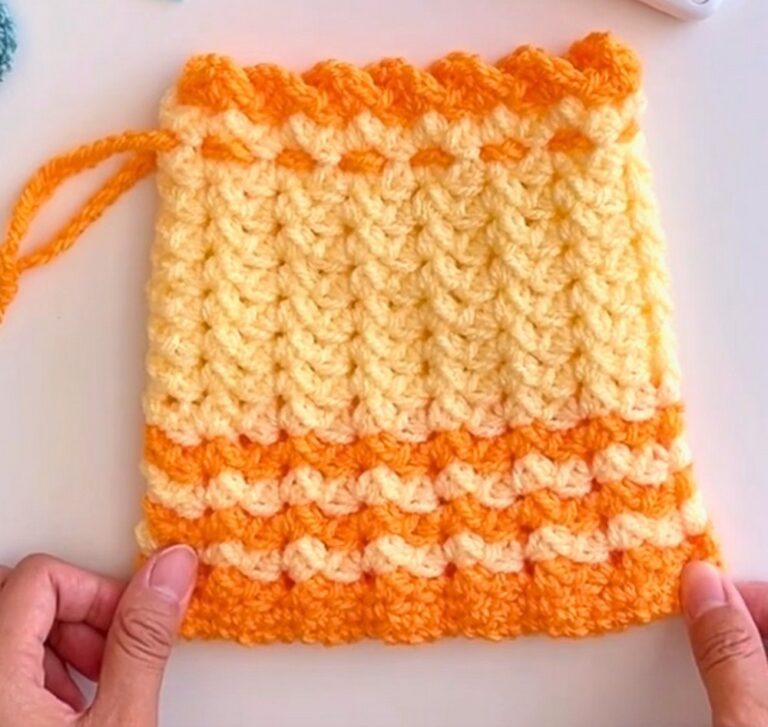 Luxe Crochet Orange Blossom Pouch with Dreamy Flair