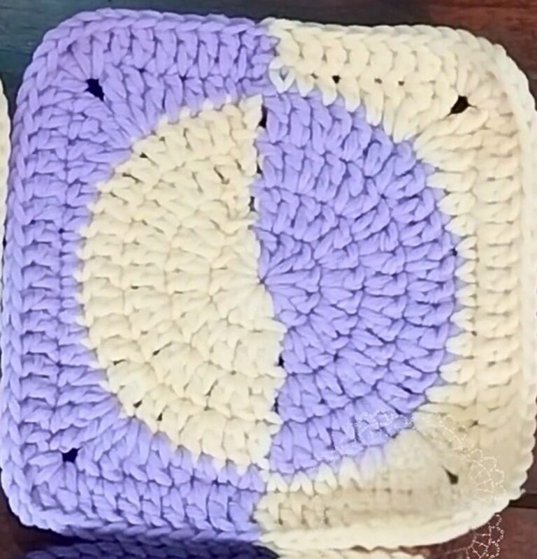 Bold Crochet Circle Granny Square for Trendy Decor Corner
