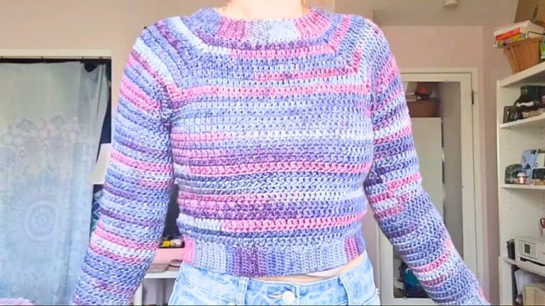Cozy Crochet Raglan Sweater for Winter Fashion