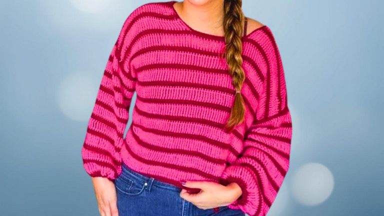 Bold Shape Crochet Oversized Top Pattern for Eye-Catching Style