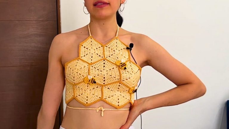 Crochet Hexagon Chic Bee Crop Top Pattern for Fresh Vibes