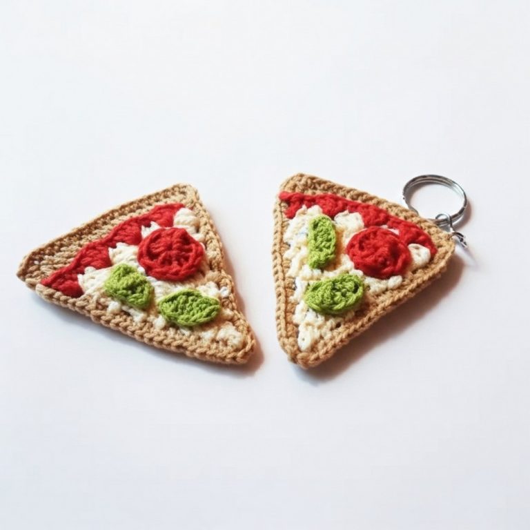How to Crochet Pizza Keychain Pattern for Playful Elegance